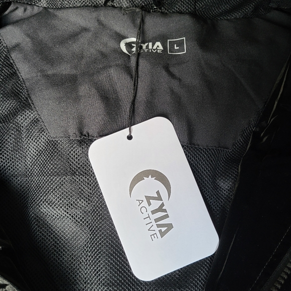 BNWT Large women's Zyia Midnight Gloss Bomber Jacket - Picture 4 of 4